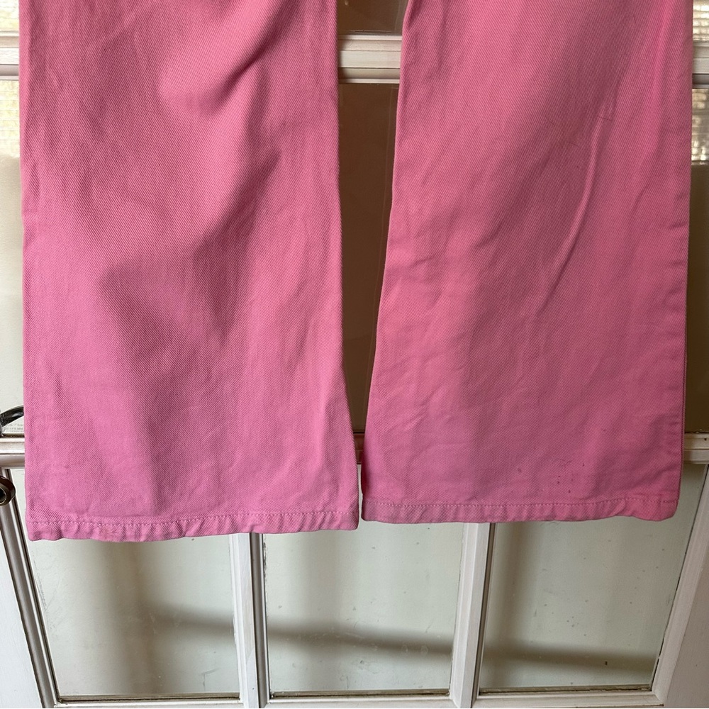 Princess Polly Pink Flare Wide Leg Bell Bottom Jeans Size 6 - Picture 5 of 12